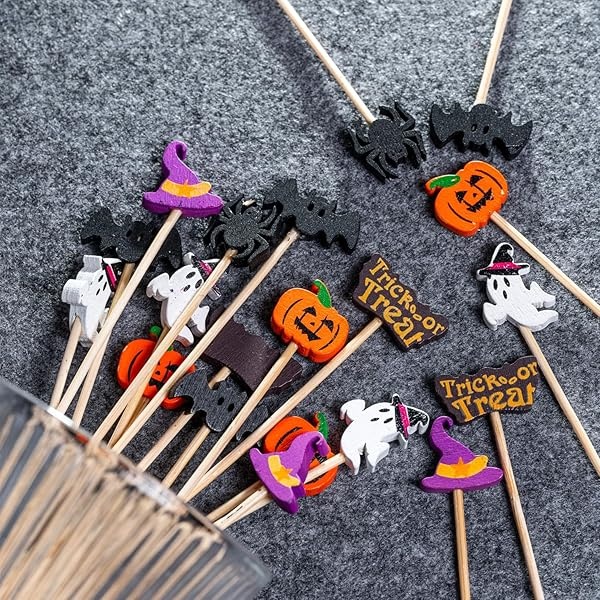 Palillos de madera hechos a mano para cócteles, 100 palillos de cóctel, suministros para fiestas, Rose gold - Image 3