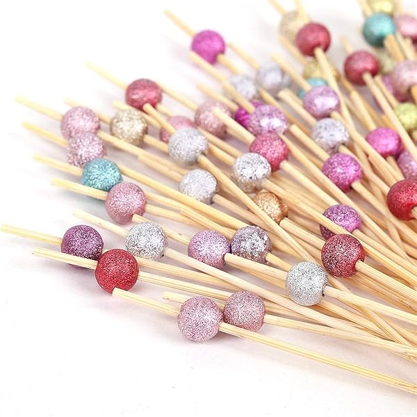 Palillos de madera para cóctel, 100 unidades, hechos a mano, palillos de madera para cócteles, suministros para fiestas, color mate - Image 3