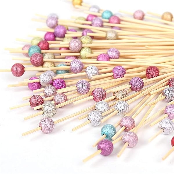 Palillos de madera para cóctel, 100 unidades, hechos a mano, palillos de madera para cócteles, suministros para fiestas, color mate - Image 4