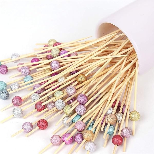 Palillos de madera para cóctel, 100 unidades, hechos a mano, palillos de madera para cócteles, suministros para fiestas, color mate - Image 6