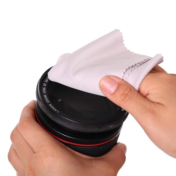 Paños de limpieza de microfibra (2 grandes 20tamaño mediano 2 portátiles), para anteojos, limpiar lentes, pantallas, cámaras, ordenadores portátiles, iPad, iPhone, anteojos, pantallas de TV LCD, teléfonos celulares y más - Image 4