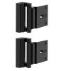Paquete de 2 cerraduras de refuerzo para puerta con 8 tornillos, bloqueo de puerta de seguridad Defender para niños pequeños, bloqueo de puerta a prueba de niños con bloqueo nocturno, soporta 800 libras, Negro