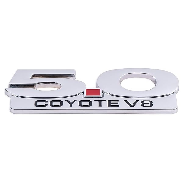 Paquete de 2 emblemas de Coyote V8 5.0 para Ford Mustang F150 F250 F350 (plateado) - Image 3
