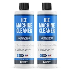 Paquete de 2 limpiadores y descalcificadores para máquina de hielo de 16 onzas líquidas, descalcificador seguro para níquel | Limpiador para máquina de hielo compatible con todas las principales marcas (escocesa, KitchenAid, Affresh, ópalo, Manitowoc) - Fabricado en Estados Unidos