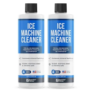 Paquete de 2 limpiadores y descalcificadores para máquina de hielo de 16 onzas líquidas, descalcificador seguro para níquel | Limpiador para máquina de hielo compatible con todas las principales marcas (escocesa, KitchenAid, Affresh, ópalo, Manitowoc) - Fabricado en Estados Unidos