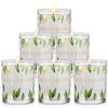 Paquete de 6 velas de salvia pura de larga duración, 3.5 onzas cada vela de salvia para limpiar la energía negativa de la casa, velas de salvia de cera de soja natural para el hogar, velas de mancha de salvia para relajarse y restaurar el cuerpo y la mente