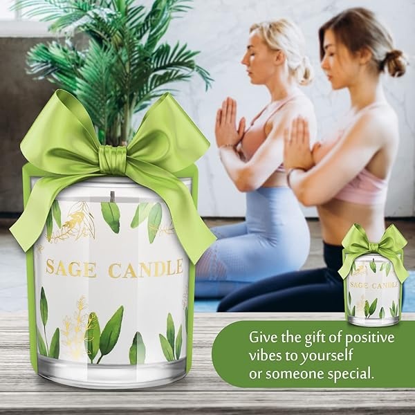 Paquete de 6 velas de salvia pura de larga duración, 3.5 onzas cada vela de salvia para limpiar la energía negativa de la casa, velas de salvia de cera de soja natural para el hogar, velas de mancha de salvia para relajarse y restaurar el cuerpo y la mente - Image 7