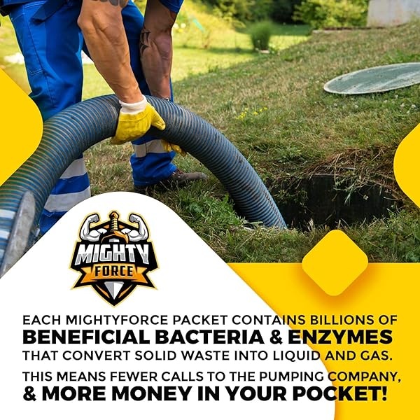 Paquetes de tratamiento de tanque séptico – 6 meses de suministro (6 paquetes de descarga disolubles) – miles de millones de bacterias activas – solo caer, enjuagar y repetir - Image 6