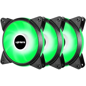 Parent-T4PWM 32LED R2N Case Fan-USA, T4GN4-3 VERDE, 4PIN PWM
