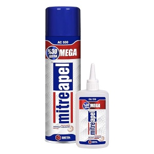 Pegamento Super CA de MITREAPEL (4.6 oz.) Con activador calcomanía en spray (16.9 fl oz.) - Pegamento Crazy Craft para madera, plástico, metal, piel, cerámica - Pegamento de cianoacrilato para manualidades y construcción (1 paquete)