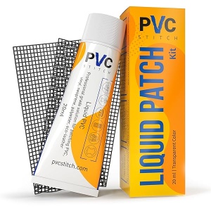 Pegamento de PVC + cordón, el mejor kit de reparación impermeable y resistente a los rayos UV para PVC, vinilo (botes hinchables, piscinas, colchones de aire, waders) neopreno (trajes de neopreno) poliéster (tiendas de campaña), cuerdas Goretex y otros