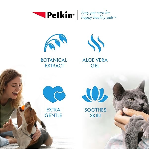 Petkin Jumbo Pet Eye Wipes, 80 toallitas extra húmedas, paquete de 2 – fórmula natural elimina suavemente la suciedad, la descarga y las manchas de desgarro – Seguro, conveniente y fácil de usar toallitas para mascotas para perros, gatos, cachorros y gatitos - Image 6
