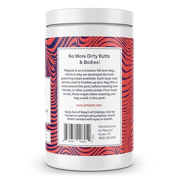 Petpost | Toallitas de aseo para perros – Toallitas grandes desodorizantes con aroma de cerezo en flor – 70 almohadillas de algodón ultra suaves en solución de limpieza (flor de cerezo) - Image 9