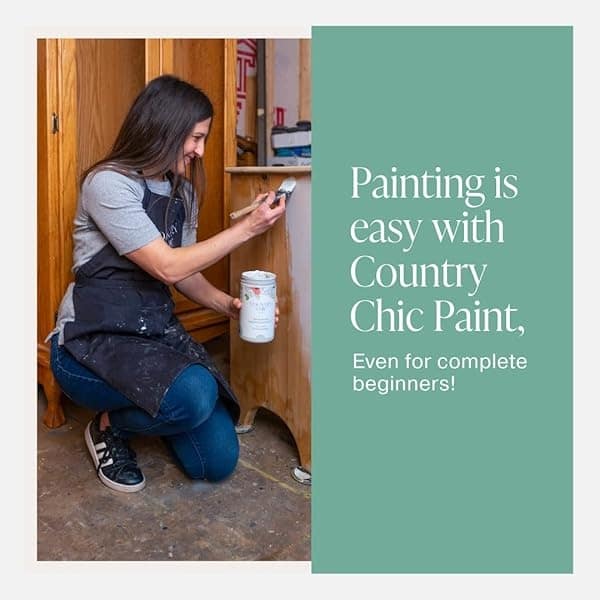 Pintura de estilo gis, para muebles, decoración del hogar, manualidades, ecológica, todo en uno, no necesita cera (Bliss [Verde azulado], pinta (16 onzas)) - Image 6