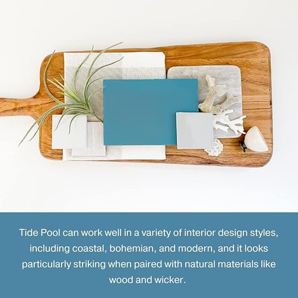 Pintura de estilo gis, para muebles, decoración del hogar, manualidades, ecológica, todo en uno, no necesita cera (muestra (4 onzas), piscina de marea) - Image 9