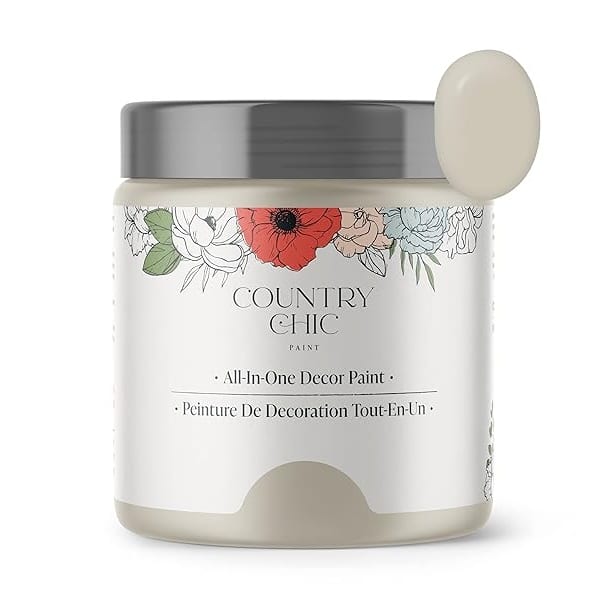 Pintura de estilo gis, para muebles, decoración del hogar, manualidades, ecológica, todo en uno, no necesita cera (té de domingo [gris cálido], pinta (16 onzas))