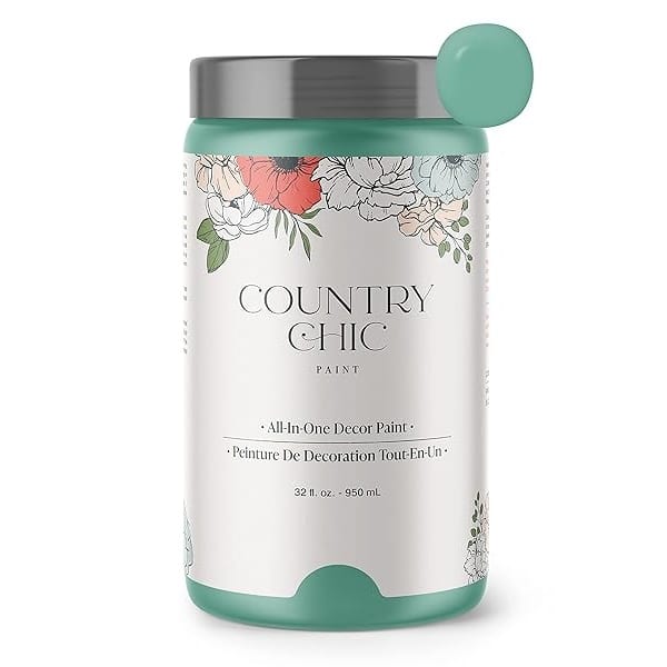 Pintura de estilo gis, para muebles, decoración del hogar, manualidades, respetuosa con el medio ambiente, todo en uno, no necesita cera (Bliss [Verde azulado], cuarto de galón (32 onzas))