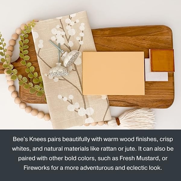 Pintura de estilo gis, para muebles, decoración del hogar, manualidades, respetuosa con el medio ambiente, todo en uno, no necesita cera (rodillas de abeja [amarillo suave], cuarto de galón (32 onzas)) - Image 9