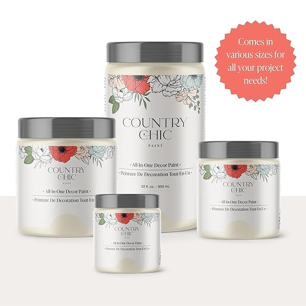 Pintura de estilo gis, para muebles, decoración del hogar, manualidades, respetuosa con el medio ambiente, todo en uno, no necesita cera (tarta de queso [blanco roto], muestra (4 onzas)) - Image 8