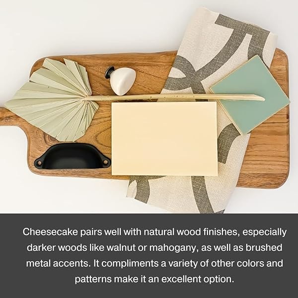Pintura de estilo gis, para muebles, decoración del hogar, manualidades, respetuosa con el medio ambiente, todo en uno, no necesita cera (tarta de queso [blanco roto], muestra (4 onzas)) - Image 9