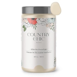Pintura de estilo gis, para muebles, decoración del hogar, manualidades, respetuosa con el medio ambiente, todo en uno, no necesita cera (tarta de queso [blanco roto], cuarto de galón (32 onzas))