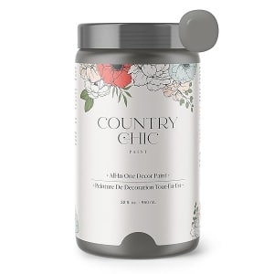Pintura de estilo gis, para muebles, decoración del hogar, manualidades, respetuosa con el medio ambiente, todo en uno, no necesita cera (adoquín [gris], cuarto de galón (32 onzas))