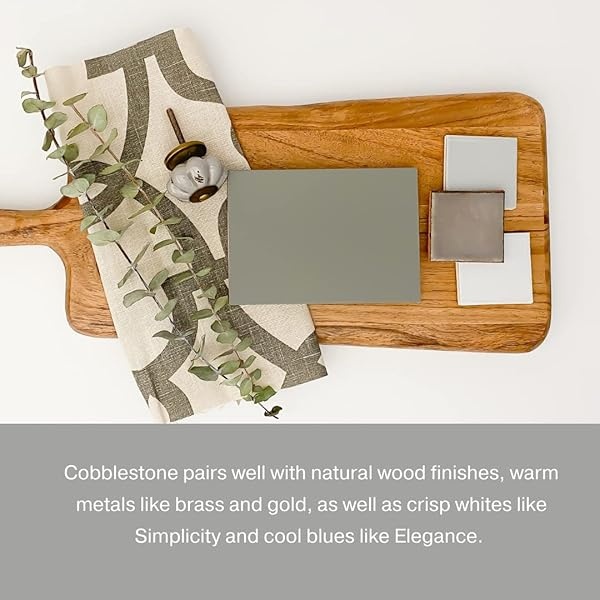 Pintura de estilo gis, para muebles, decoración del hogar, manualidades, respetuosa con el medio ambiente, todo en uno, no necesita cera (adoquín [gris], cuarto de galón (32 onzas)) - Image 9