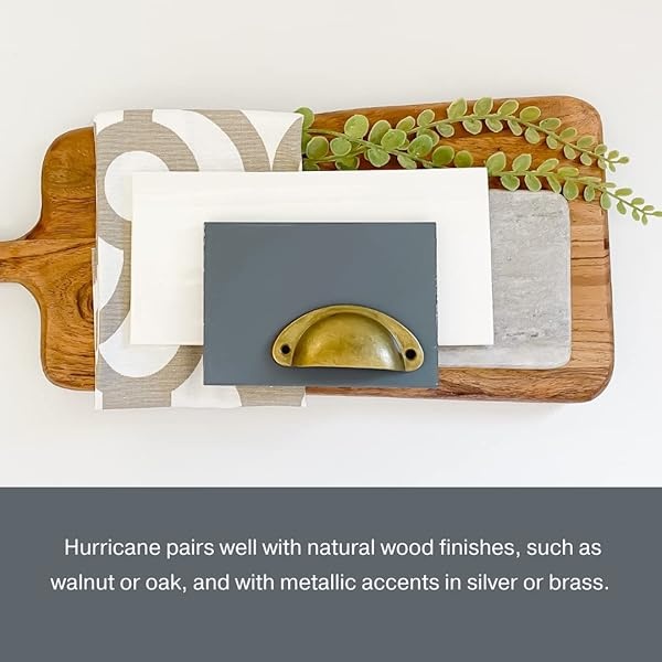 Pintura de estilo gis, para muebles, decoración del hogar, manualidades, respetuosa con el medio ambiente, todo en uno, no necesita cera (urricán [gris frío], pinta (16 onzas)) - Image 9