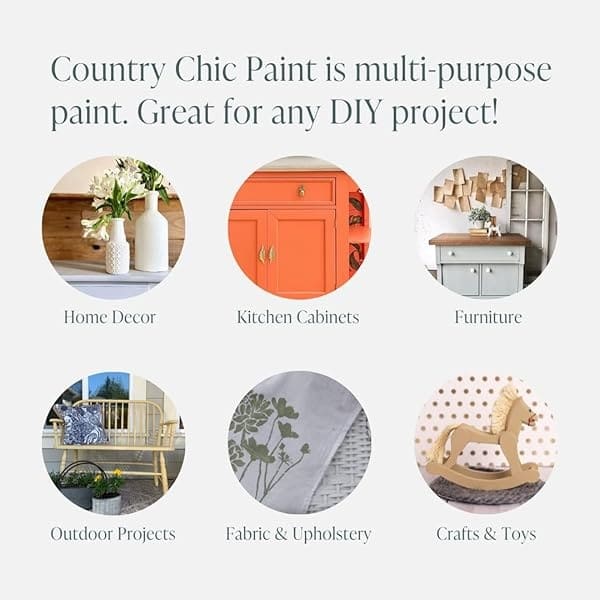 Pintura de estilo gis, para muebles, decoración del hogar, manualidades, respetuosa con el medio ambiente, todo en uno, no necesita cera (simplicidad [blanca], muestra (4 onzas)) - Image 5