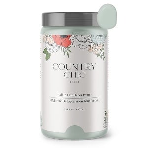 Pintura de estilo gis, para muebles, decoración del hogar, manualidades, respetuosa con el medio ambiente, todo en uno, no necesita cera (hora feliz [verde menta], cuarto de galón (32 onzas))