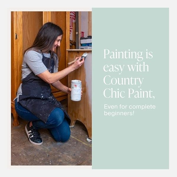 Pintura de estilo gis, para muebles, decoración del hogar, manualidades, respetuosa con el medio ambiente, todo en uno, no necesita cera (hora feliz [verde menta], muestra (4 onzas)) - Image 6
