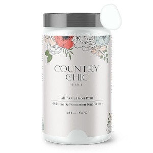Pintura de estilo gis, para muebles, decoración del hogar, manualidades, respetuosa con el medio ambiente, todo en uno, no necesita cera (simplicidad [blanca], cuarto de galón (32 onzas))