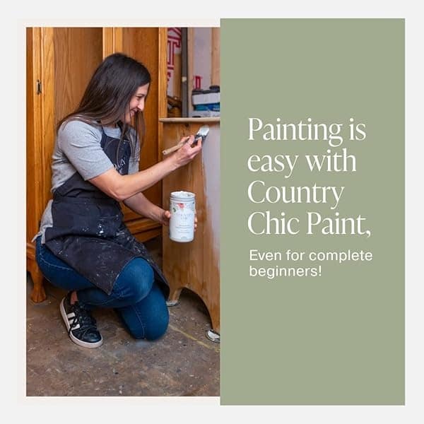 Pintura de estilo gis, para muebles, decoración del hogar, manualidades, respetuosa con el medio ambiente, todo en uno, no necesita cera (consejo de salvia, verde salvia, pinta (16 onzas)) - Image 6