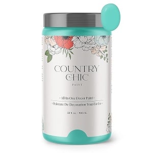 Pintura de estilo gis, para muebles, decoración del hogar, manualidades, respetuosa con el medio ambiente, todo en uno, no necesita cera (cóctel tropical [turquesa], cuarto de galón (32 onzas))