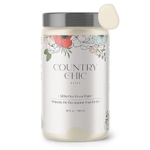 Pintura de estilo gis, para muebles, decoración del hogar, manualidades, respetuosa con el medio ambiente, todo en uno, no necesita cera (glaseado de vainilla [blanco roto], cuarto de galón (32 onzas))