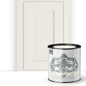 Pintura de lino (blanquecina), acabado todo en uno, 32oz Quart, Blanco