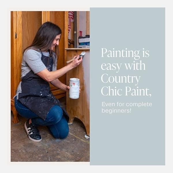 Pintura estilo gis – para muebles, decoración del hogar, manualidades, ecológica, todo en uno, no necesita cera – Colores de colección Lustrum, Bella de la pelota, pint (16 oz), 1 - Image 6