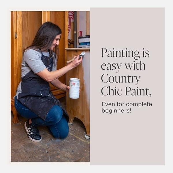 Pintura estilo gis – para muebles, decoración del hogar, manualidades, ecológica, todo en uno, no necesita cera – Colores de colección Lustrum, Darling, pint (16 oz), 1 - Image 6