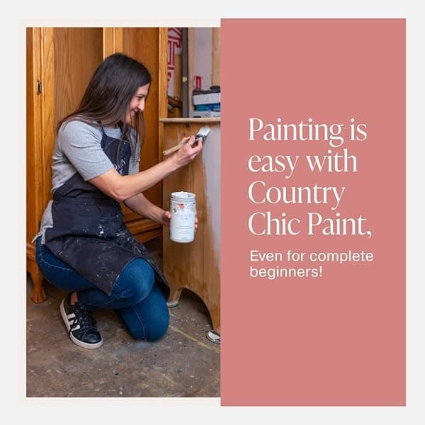 Pintura estilo gis – para muebles, decoración del hogar, manualidades, ecológica, todo en uno, no necesita cera – Colores de colección Lustrum, Peachy Keen, pint (16 oz), 1 - Image 9