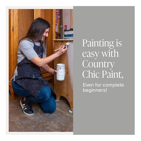 Pintura estilo gis – para muebles, decoración del hogar, manualidades, ecológica, todo en uno, no necesita cera, Cobblestone, pint (16 oz), 1 - Image 9