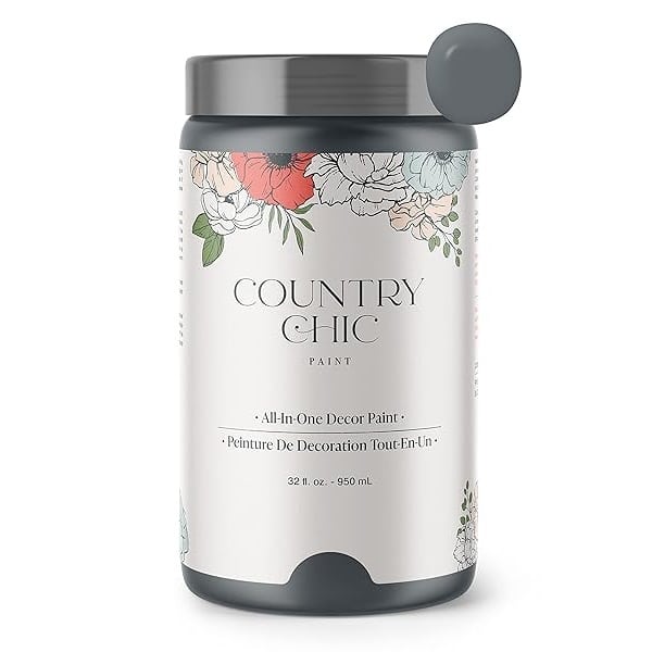Pintura estilo gis – para muebles, decoración del hogar, manualidades, ecológica, todo en uno, no necesita cera, Hurricane, quart (32 oz), 1