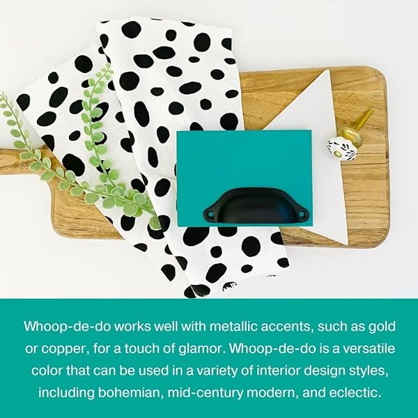 Pintura estilo tiza – para muebles, decoración del hogar, manualidades, respetuoso con el medio ambiente, todo en uno, no necesita cera, colores de colección de Lustrum (Whoop-de-do [Bright Teal], muestra (4 onzas) - Image 9