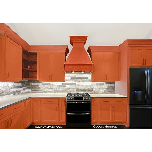 Pintura todo en uno de Heirloom Traditions, amanecer (coral naranja), cuarto de galón de 32 onzas - Image 3
