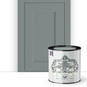 Pintura todo en uno de Londres (verde gris), acabado, 32oz Quart
