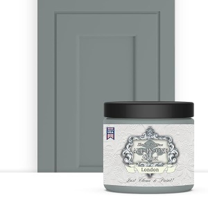 Pintura todo en uno de Londres (verde gris), acabado, Sample- 8oz