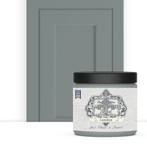 Pintura todo en uno de Londres (verde gris), acabado, Sample- 8oz
