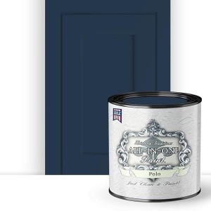 Pintura todo en uno, pintura de élite para armarios y muebles. Imprimación integrada y capa superior sin necesidad de lijado, Polo (azul marino oscuro), 32 onzas líquidas
