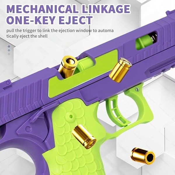 Pistola de juguete, pistola de juguetes de bala suave para niños, lanzador de espuma de juguete con 40 balas suaves, pistola de expulsión de concha vacía, regalos de cumpleaños de Navidad para niños y - Image 7