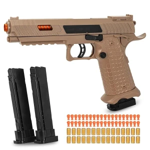 Pistola de juguete, pistola de juguetes de bala suave para niños, lanzador de espuma de juguete con 40 balas suaves, pistola de expulsión de concha vacía, regalos de cumpleaños de Navidad para niños y