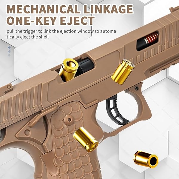 Pistola de juguete, pistola de juguetes de bala suave para niños, lanzador de espuma de juguete con 40 balas suaves, pistola de expulsión de concha vacía, regalos de cumpleaños de Navidad para niños y - Image 7